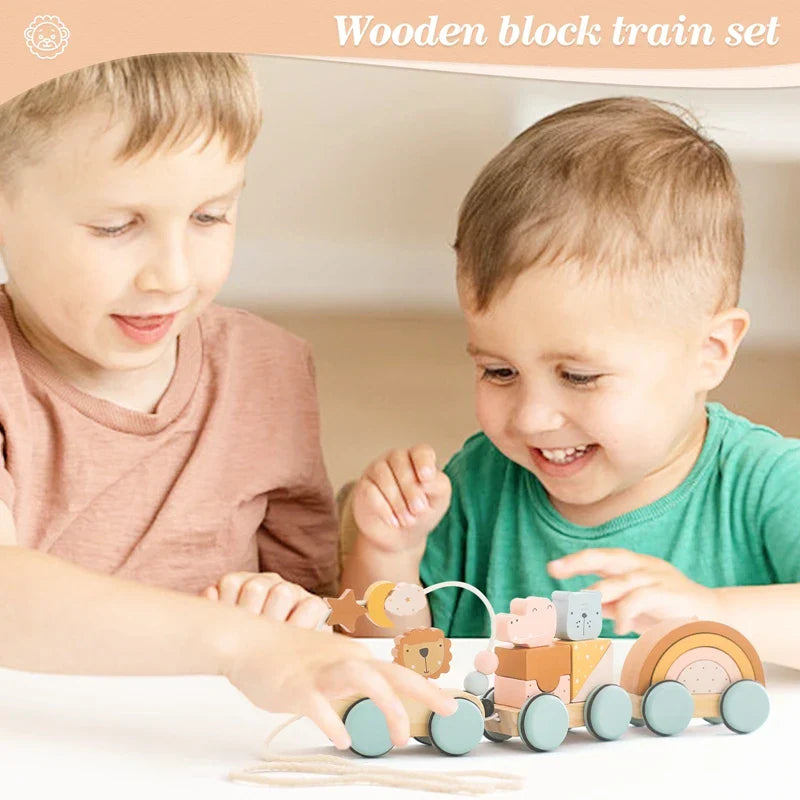 Lunar Train™ - Dream Train - Wooden Stacking Toys