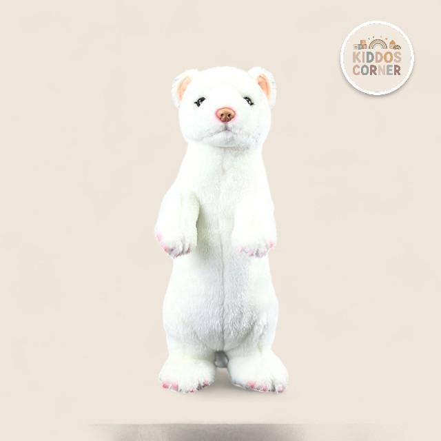 White Stoat Soft Stuffed Plush Toy