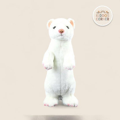 White Stoat Soft Stuffed Plush Toy