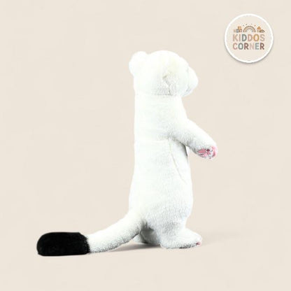 White Stoat Soft Stuffed Plush Toy