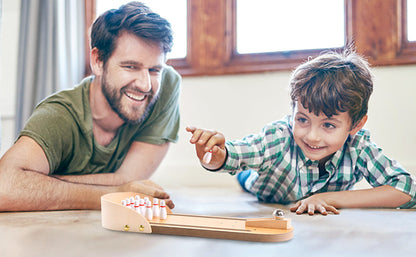 Woods™ - Mini Bowling Game - Wooden Bowling Alley