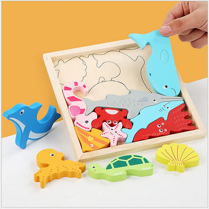 Woods™ - Which shapes fit in the board? - Shape Puzzle (2+1 FREE)