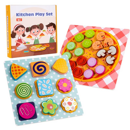 Woods™ - Stimulate Creativity & Motor Skills - Children's Pizza & Cookie Set