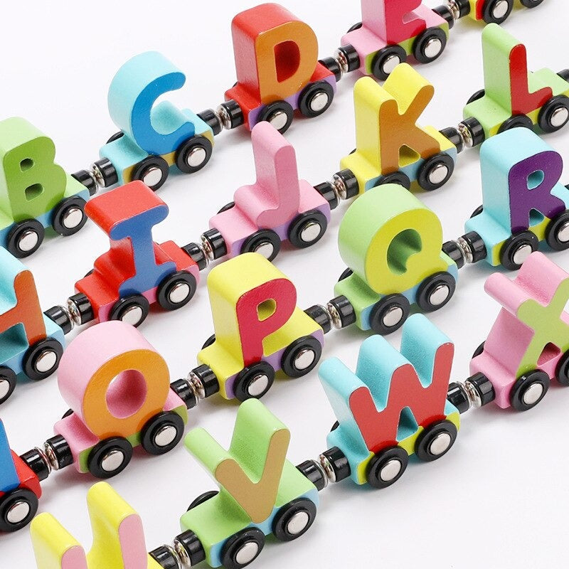 Woods™ | Learn the Alphabet & Numbers - Wooden Magnetic Train