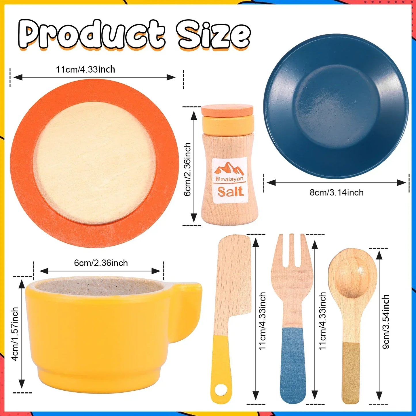 Woods™ - Creative & Educational - Wooden Kitchen Play Set for Kids