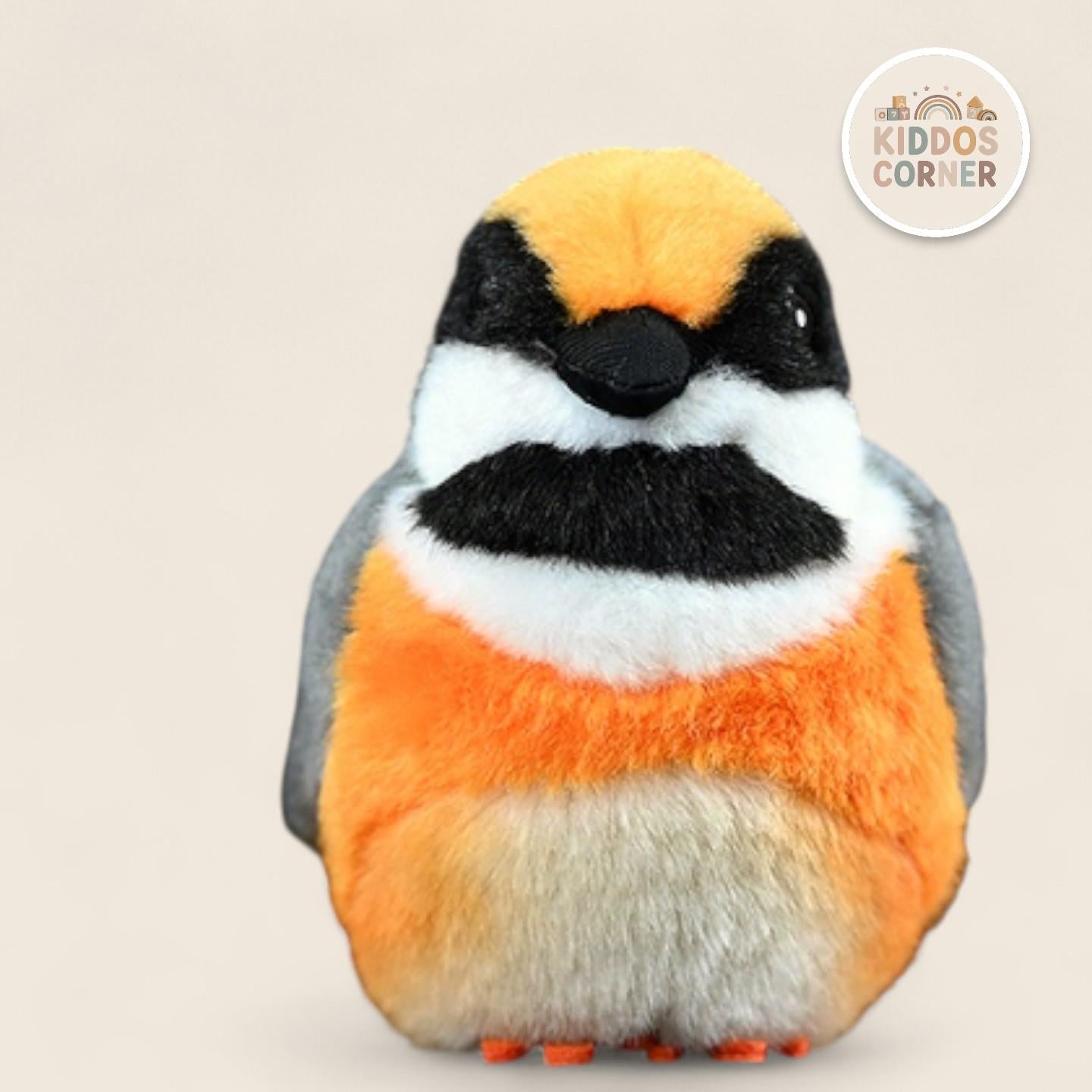 Black-Throated Bushtit Bird Stuffed Plush Toy