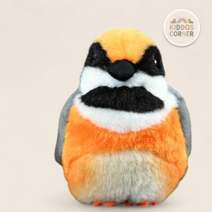 Black-Throated Bushtit Bird Stuffed Plush Toy