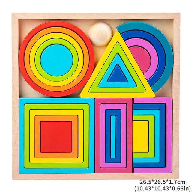 Woods™ - Colorful Explorations - Rainbow Stacking Toy