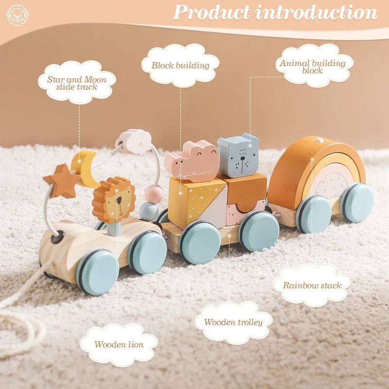 Lunar Train™ - Dream Train - Wooden Stacking Toys