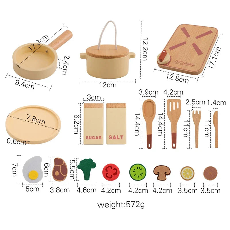 Woods™ - Mini Chefs Switch - Wooden Play Kitchen Set