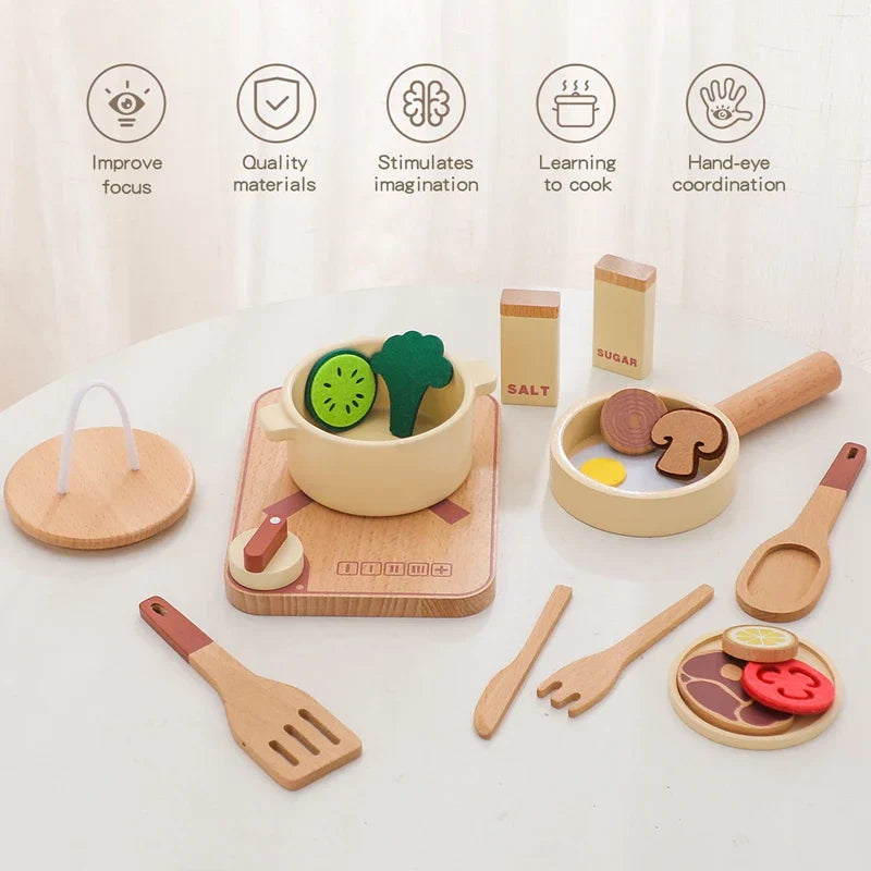 Woods™ - Mini Chefs Switch - Wooden Play Kitchen Set