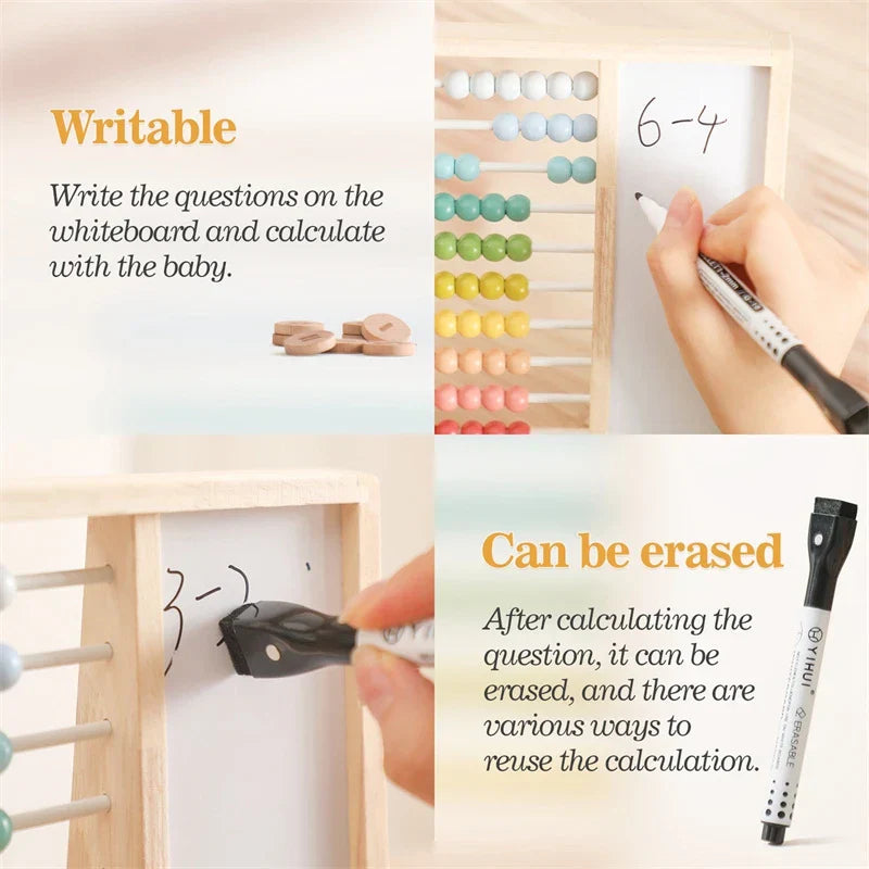 Woods™ - Leather Tel - Wooden Abacus