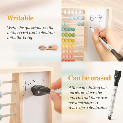 Woods™ - Leather Tel - Wooden Abacus