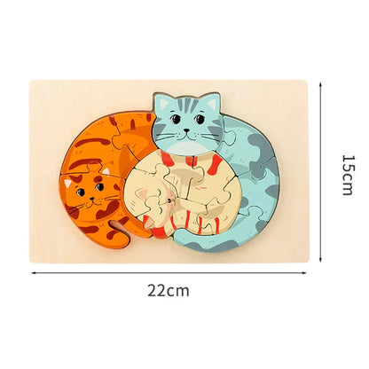 Animal Puzzle™ – Discover & Learn – Cartoon Wooden Puzzle