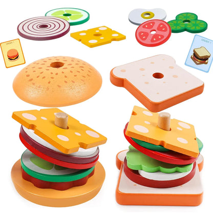 Woods™ - Tasty Stacking - Sandwich Construction Toy