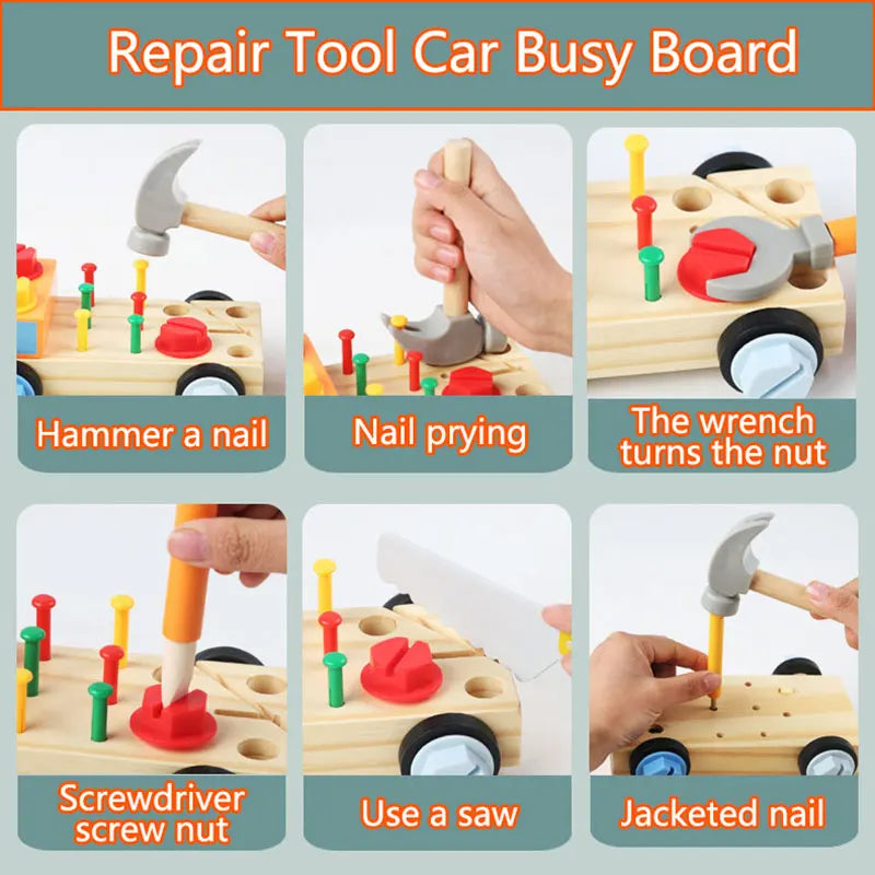 Woods™ - Turn & Learn - Montessori Auto Screwboard