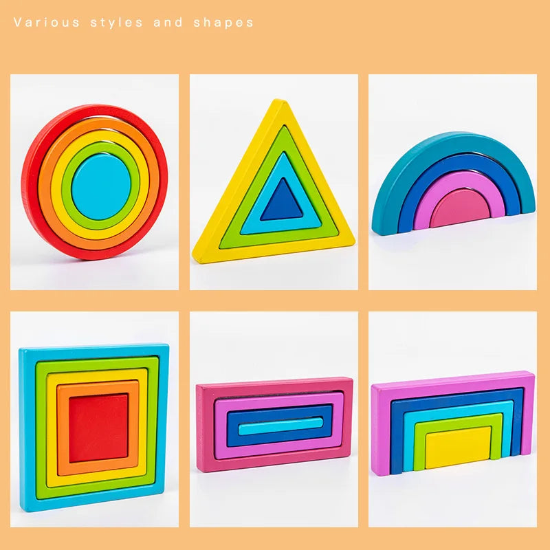 Woods™ - Colorful Explorations - Rainbow Stacking Toy
