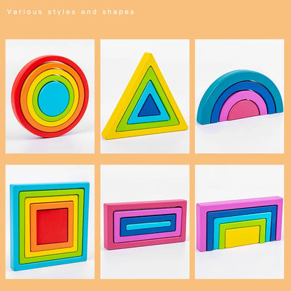 Woods™ - Colorful Explorations - Rainbow Stacking Toy