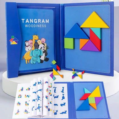 Woods™ - Stimulate Logical Thinking - Wooden Tangram Puzzle