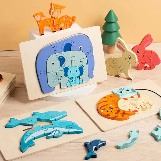 Animal Puzzle™ – Discover & Learn – Cartoon Wooden Puzzle