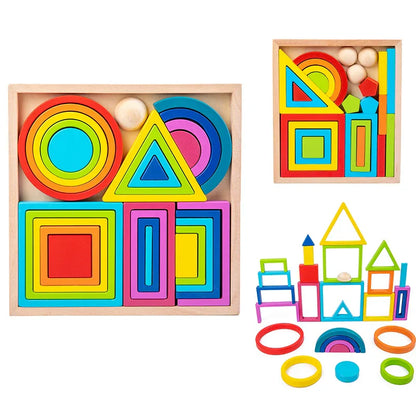 Woods™ - Colorful Explorations - Rainbow Stacking Toy