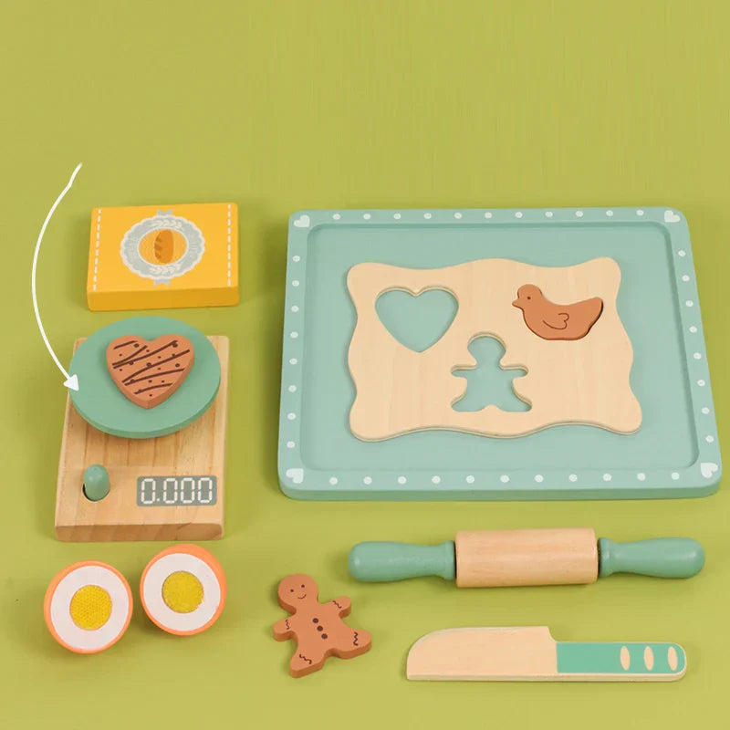 Woods™ - Stimulate Creativity & Skills - Wooden Play Kitchen Set