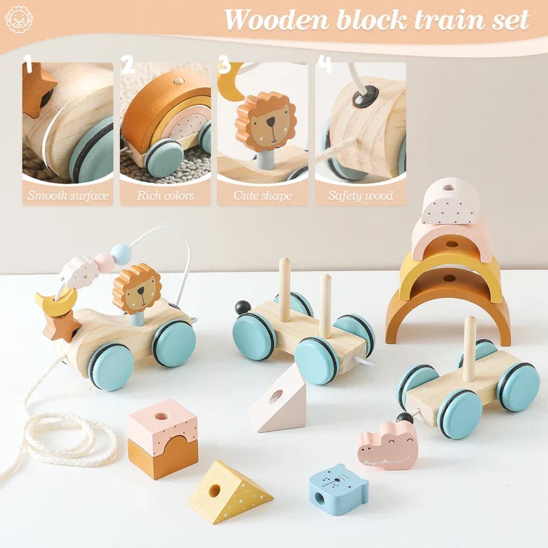 Lunar Train™ - Dream Train - Wooden Stacking Toys