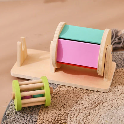 Sensory Drum™ – Color & Shape Play – Wooden Montessori Toy