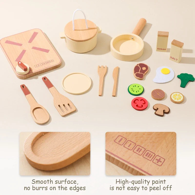 Woods™ - Mini Chefs Switch - Wooden Play Kitchen Set