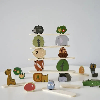 Animal Stackers™ - Slim Stacking Blocks - Wooden Animal Stacking Toy