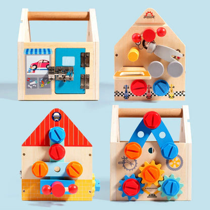 Busy Box™ - Discover & Learn - Wooden Activity Box