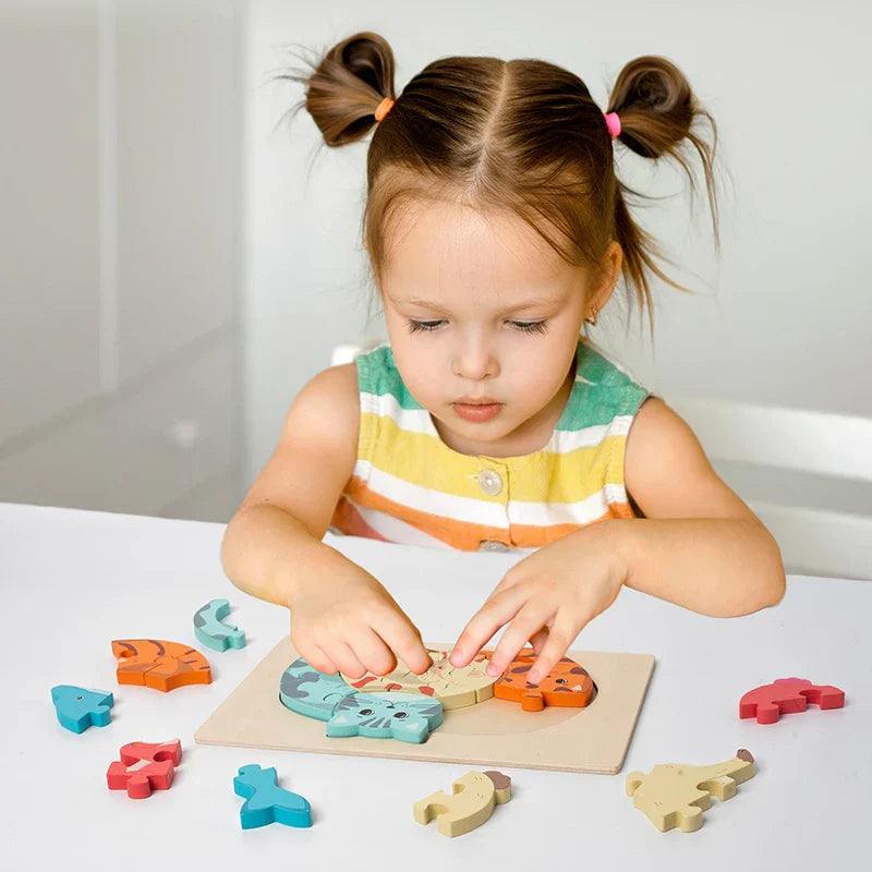 Animal Puzzle™ – Discover & Learn – Cartoon Wooden Puzzle